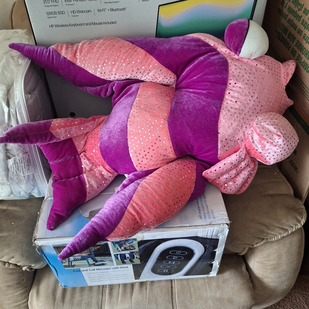 Peek-A-Boo Toys Stuffed Animal Tropical Angel Fish - Hot Pink & Purple Sequins